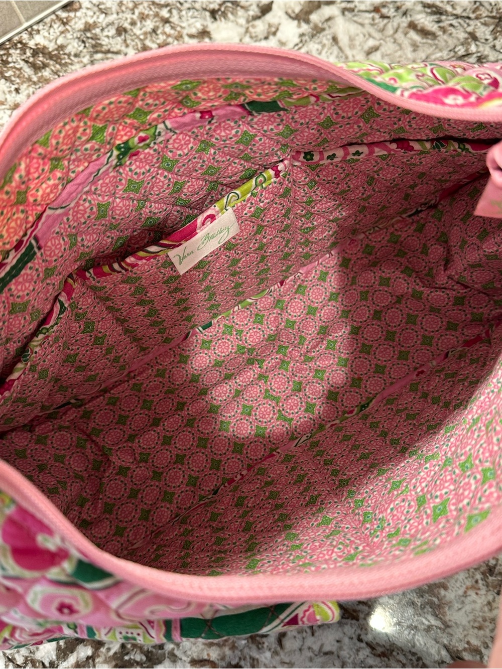 Vera Bradley Retired Pinwheel Pink Cargo Sling Bag Adjustable Shoulder Strap - Picture 13 of 14